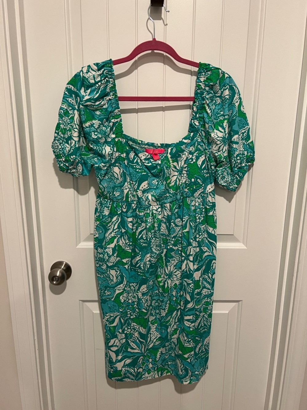 Lilly Pulitzer Green and Teal Floral Midi Dress